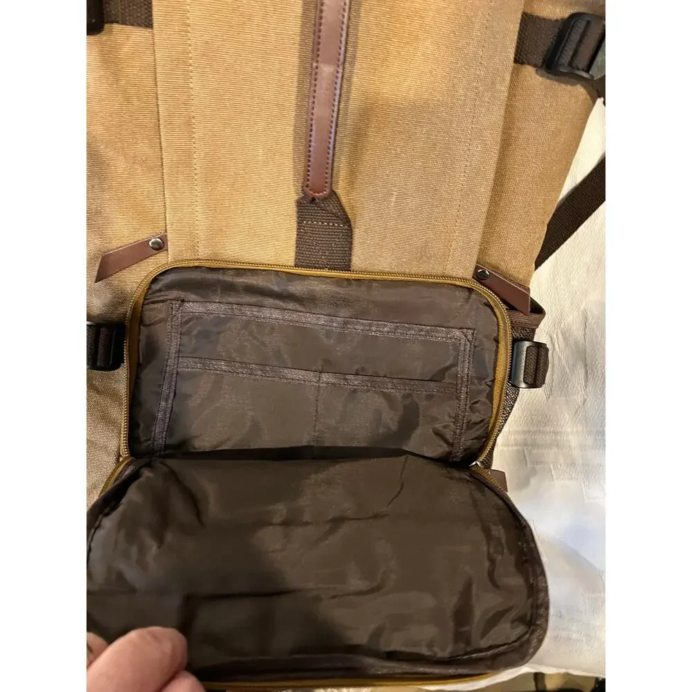Colorful Travel Canvas Top Loading Backpack